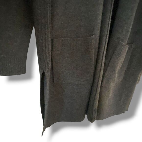 ATHLETA Spirit Wool Cashmere Wrap Cozy Sweater Cardigan Small Gray Pockets Cozy - Picture 4 of 11